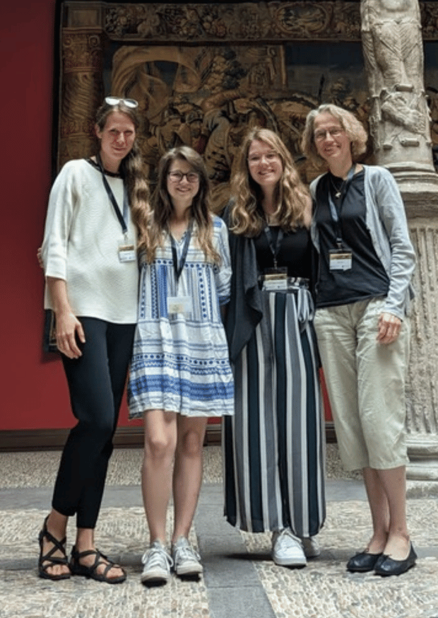 Verena Grau, Sophia Kaltenecker, Lisza-Sophie Neumeier & Ute Smit at the AELFE-LSPPC Conference in Zaragoza (2023)